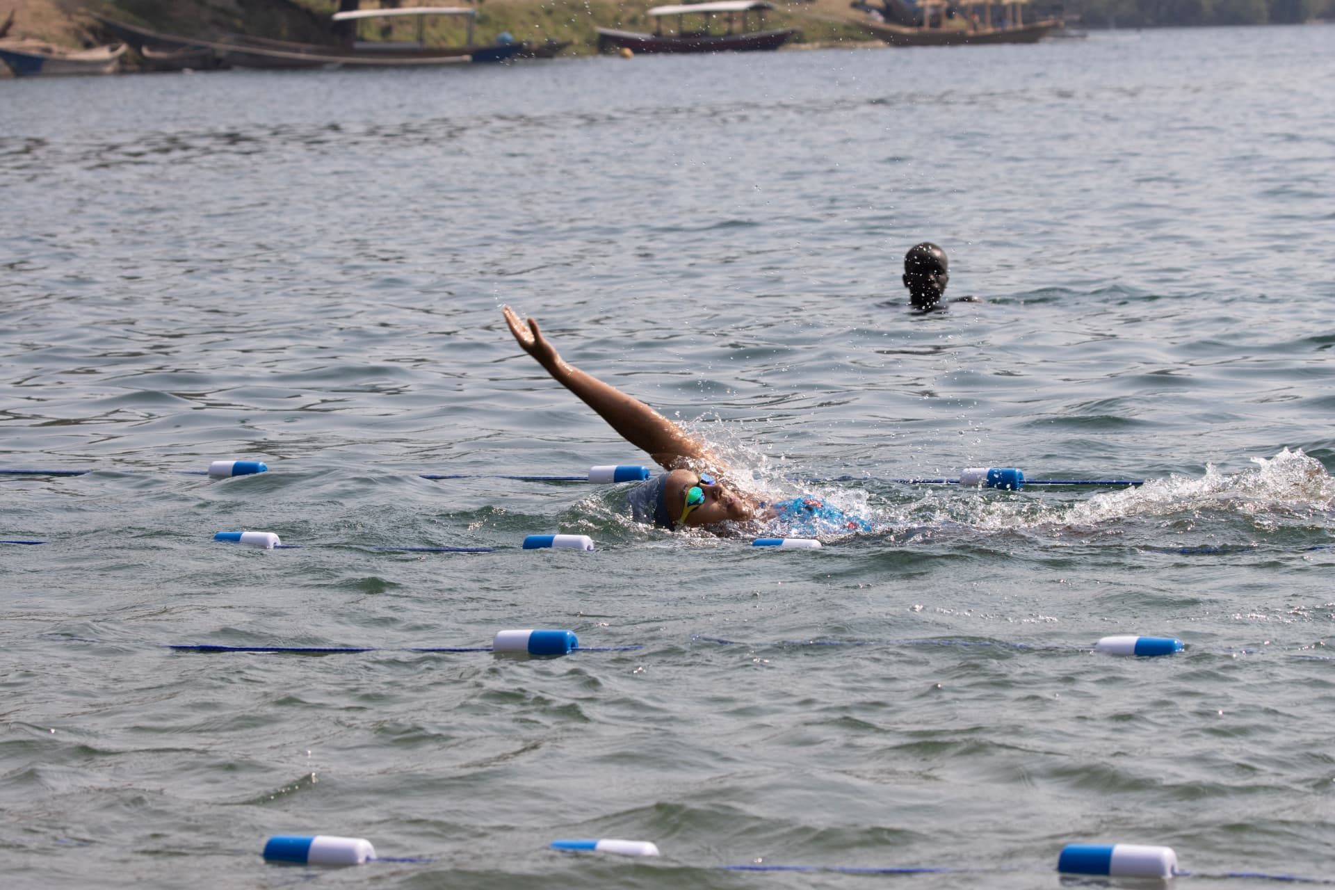 Backstroke in the lake